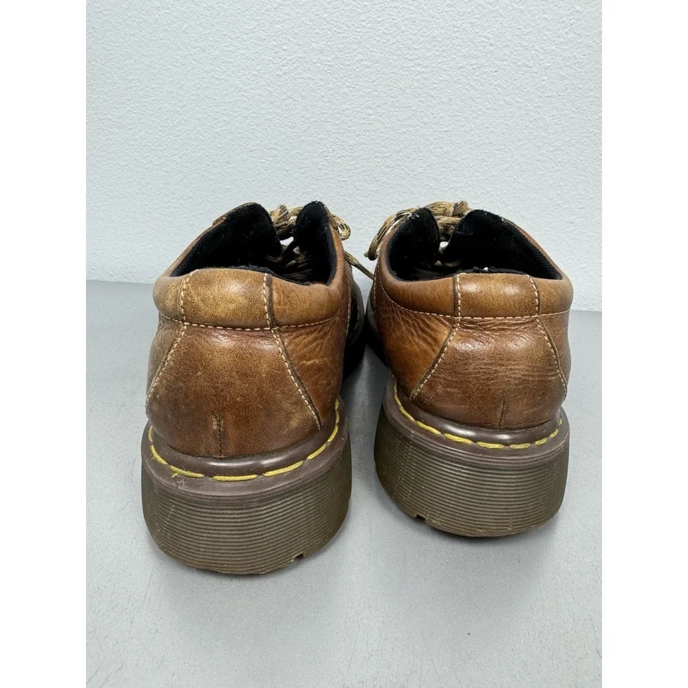 Vintage Dr Martens Oxford Shoes Mens 9 Brown Leather Low Casual 2000s 90s Y2K